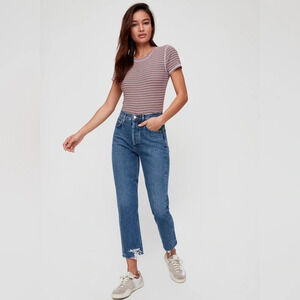 AGOLDE Riley High  Rise Straight-Leg Jeans in Veto